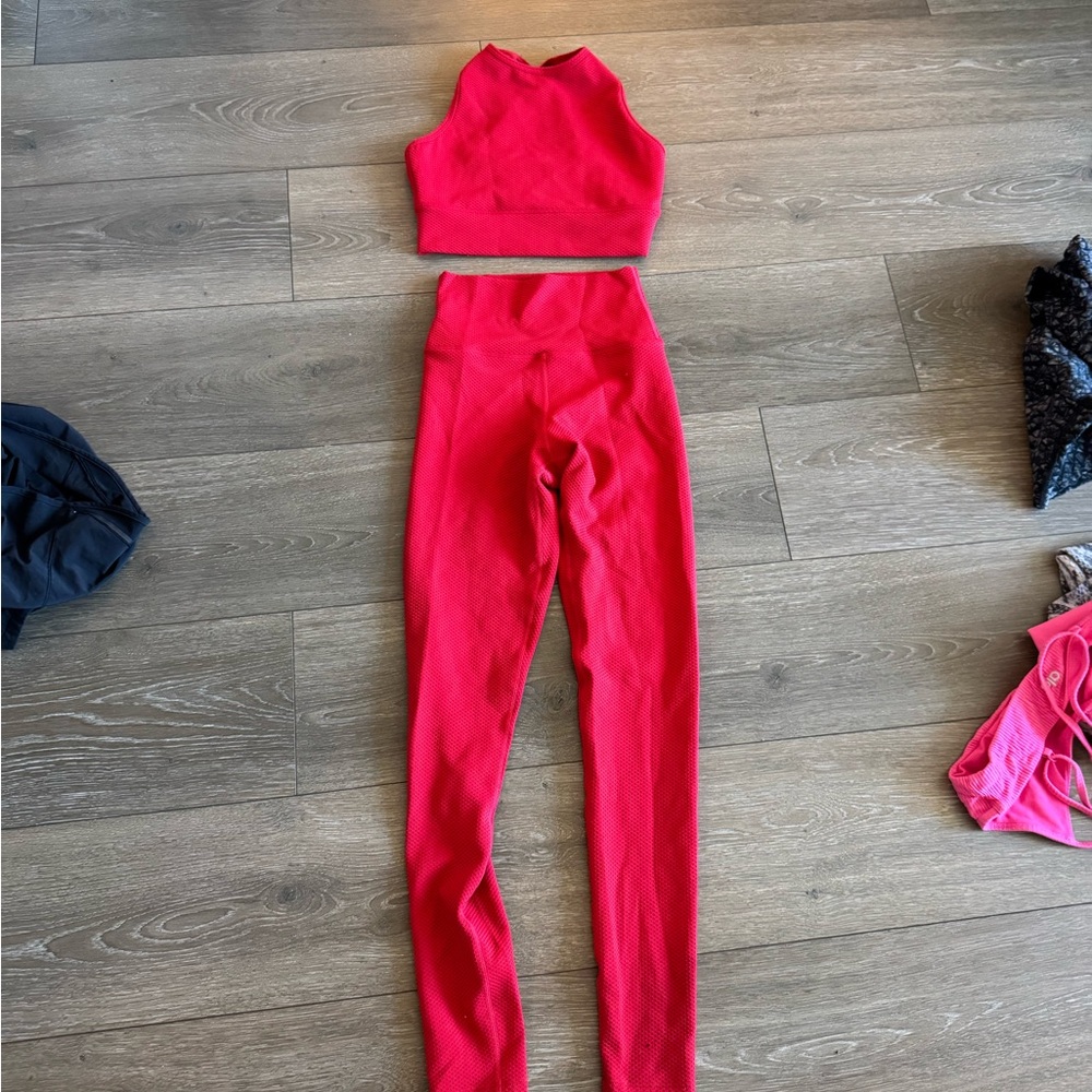 Women's Red Two-Piece Set